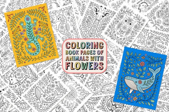 Animal Floral Coloring Pages: 30 Print-Ready Designs for Creative Projects