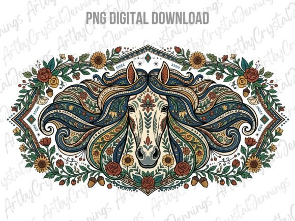 Boho Floral Horse Folk Art Animal PNG: A Designer's Guide