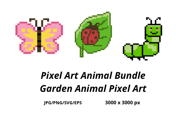 Bring Playful Nature to Life with Garden Animal Pixel Art