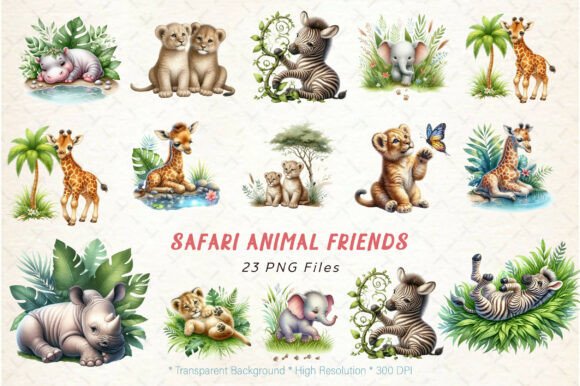 Bring the Wild to Your Workshop: Safari Animal Friends Clipart