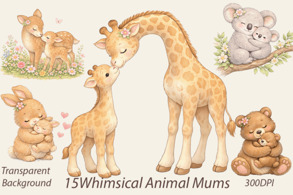 Celebrating Natural Bonds: The Whimsical Animal Mum & Baby Bundle