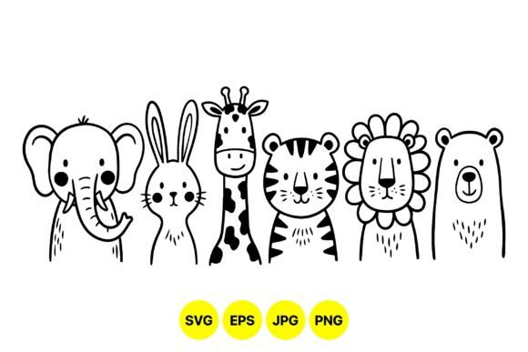 Charming Safari Animal Clipart Line: A Designer's Secret Weapon