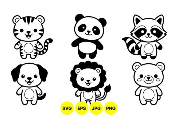 Charming Vectors: Using the Cute Baby Animal SVG Collection