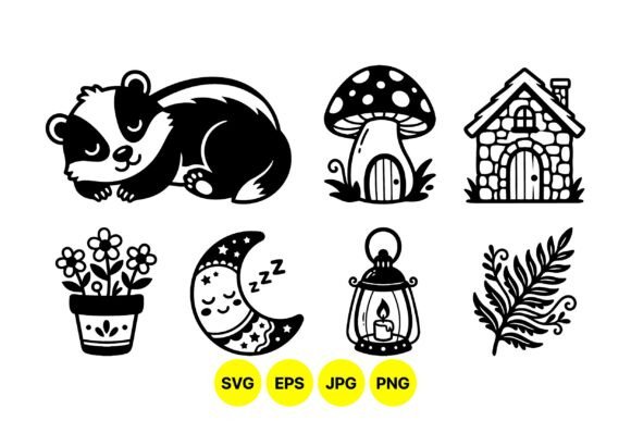 Cute Woodland Animal Clipart Set: Whimsical Design Assets