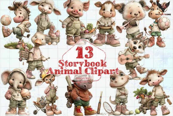 Storybook Animal Clipart PNG: Whimsy for Every Project