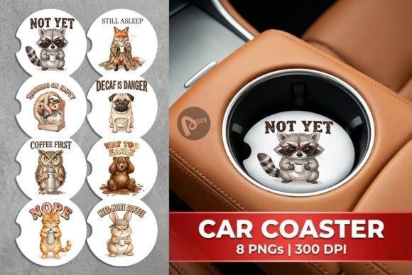 Vintage Grumpy Animal Coffee Car Coaster: Beyond the Mug