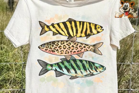 Watercolor Animal Print Fish PNG Clipart: A Creative Splash